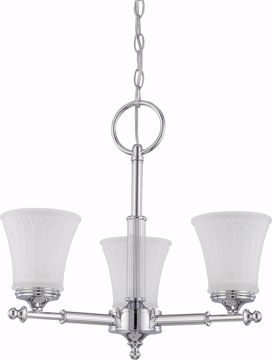 Picture of NUVO Lighting 60/4266 Teller - 3 Light Chandelier with Frosted Etched Glass