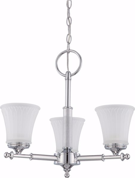 Picture of NUVO Lighting 60/4266 Teller - 3 Light Chandelier with Frosted Etched Glass