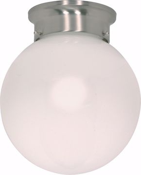 Picture of NUVO Lighting 60/432 1 Light CFL - 6" - Flush Mount - White Ball - (1) 13W GU24 Lamps Included