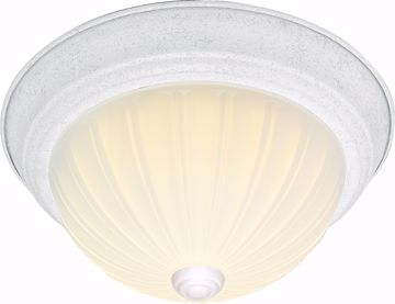 Picture of NUVO Lighting 60/444 2 Light CFL - 13" - Flush Mount - Frosted Melon Glass - (2) 13W GU24 Lamps Included