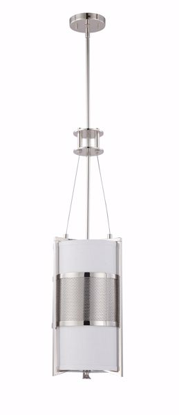 Picture of NUVO Lighting 60/4441 Diesel - 1 Light Vertical Pendant with Slate Gray Fabric Shade