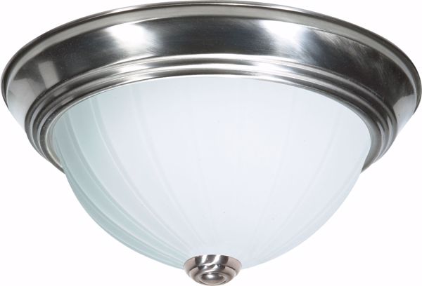 Picture of NUVO Lighting 60/446 2 Light CFL - 11" - Flush Mount - Frosted Melon Glass - (2) 13W GU24 Lamps Included