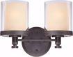 Picture of NUVO Lighting 60/4542 Decker - 2 Light Vanity Fixture with Clear & Cream Glass