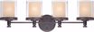 Picture of NUVO Lighting 60/4544 Decker - 4 Light Vanity Fixture with Clear & Cream Glass