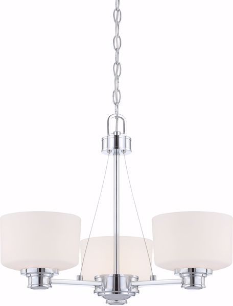 Picture of NUVO Lighting 60/4587 Soho - 3 Light Chandelier with Satin White Glass