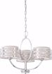 Picture of NUVO Lighting 60/4624 Harlow - 3 Light Chandelier with Slate Gray Fabric Shades