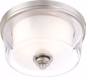 Picture of NUVO Lighting 60/4651 Decker - 2 Light Medium Flush Fixture with Clear & Frosted Glass