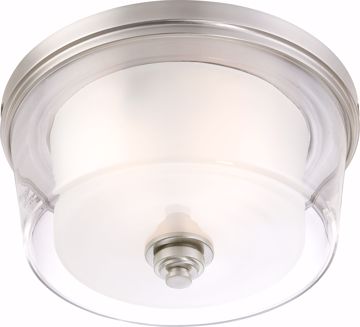 Picture of NUVO Lighting 60/4652 Decker - 3 Light Large Flush Fixture with Clear & Frosted Glass