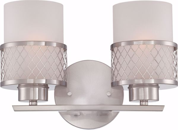 Picture of NUVO Lighting 60/4682 Fusion - 2 Light Vanity Fixture with Frosted Glass