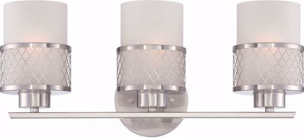 Picture of NUVO Lighting 60/4683 Fusion - 3 Light Vanity Fixture with Frosted Glass