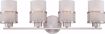 Picture of NUVO Lighting 60/4684 Fusion - 4 Light Vanity Fixture with Frosted Glass