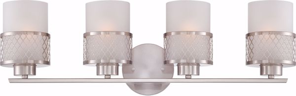 Picture of NUVO Lighting 60/4684 Fusion - 4 Light Vanity Fixture with Frosted Glass
