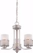 Picture of NUVO Lighting 60/4687 Fusion - 3 Light Chandelier with Frosted Glass