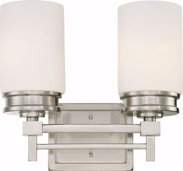 Picture of NUVO Lighting 60/4702 Wright - 2 Light Vanity Fixture with Satin White Glass