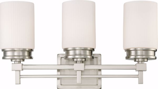 Picture of NUVO Lighting 60/4703 Wright - 3 Light Vanity Fixture with Satin White Glass