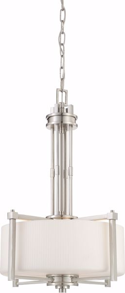 Picture of NUVO Lighting 60/4706 Wright - 3 Light Pendant with Satin White Glass