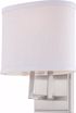 Picture of NUVO Lighting 60/4751 Gemini - 1 Light Vanity Fixture with Slate Gray Fabric Shade