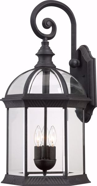 Picture of NUVO Lighting 60/4969 Boxwood - 3 Light 26" Outdoor Wall with Clear Beveled Glass
