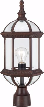 Picture of NUVO Lighting 60/4975 Boxwood - 1 Light - 19" Outdoor Post with Clear Beveled Glass