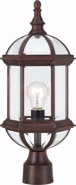 Picture of NUVO Lighting 60/4975 Boxwood - 1 Light - 19" Outdoor Post with Clear Beveled Glass