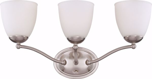 Picture of NUVO Lighting 60/5033 Patton - 3 Light Vanity Fixture with Frosted Glass