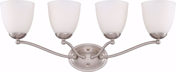 Picture of NUVO Lighting 60/5034 Patton - 4 Light Vanity Fixture with Frosted Glass