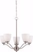 Picture of NUVO Lighting 60/5035 Patton - 5 Light Chandelier (Arms Up) with Frosted Glass