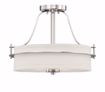 Picture of NUVO Lighting 60/5107 Loren - 2 Light Semi Flush with White Linen Shade