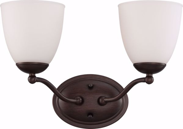 Picture of NUVO Lighting 60/5132 Patton - 2 Light Vanity Fixture with Frosted Glass