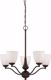 Picture of NUVO Lighting 60/5135 Patton - 5 Light Chandelier (Arms Up) with Frosted Glass