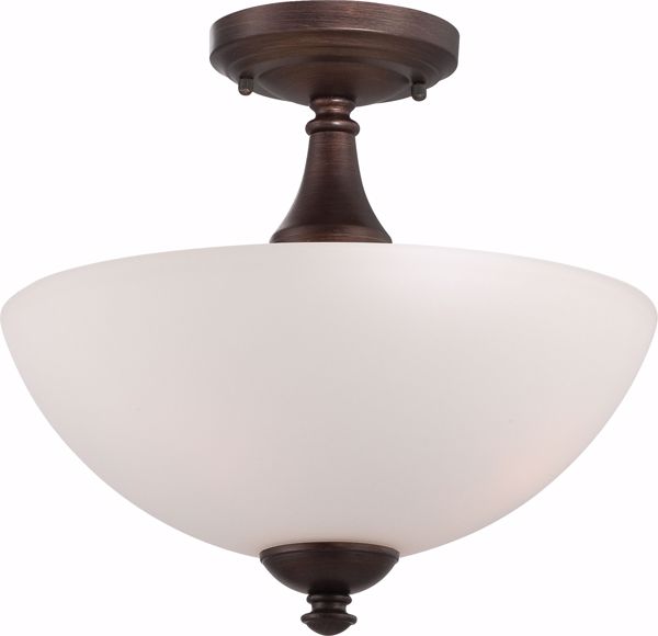 Picture of NUVO Lighting 60/5144 Patton - 3 Light Semi Flush with Frosted Glass