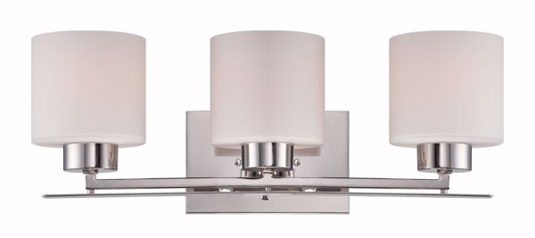 Picture of NUVO Lighting 60/5203 Parallel - 3 Light Vanity Fixture with Etched Opal Glass