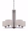 Picture of NUVO Lighting 60/5205 Parallel - 5 Light Chandelier with Etched Opal Glass