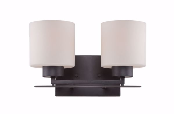 Picture of NUVO Lighting 60/5302 Parallel - 2 Light Vanity Fixture with Etched Opal Glass