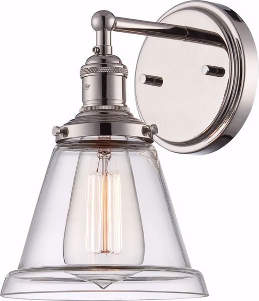Picture of NUVO Lighting 60/5412 Vintage - 1 Light Sconce with Clear Glass - Vintage Lamp Included
