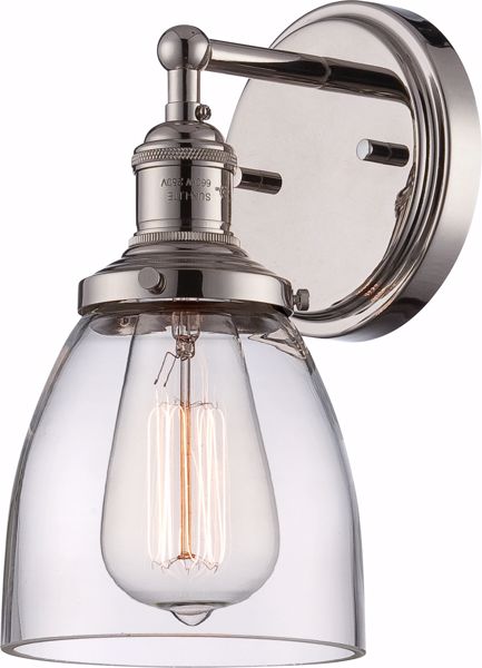 Picture of NUVO Lighting 60/5414 Vintage - 1 Light Sconce with Clear Glass - Vintage Lamp Included