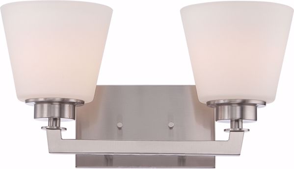 Picture of NUVO Lighting 60/5452 Mobili - 2 Light Vanity Fixture with Satin White Glass