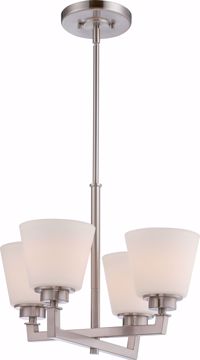 Picture of NUVO Lighting 60/5458 Mobili - 4 Light Chandelier with Satin White Glass