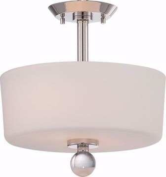 Picture of NUVO Lighting 60/5497 Connie - 2 Light Semi Flush with Satin White Glass