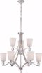 Picture of NUVO Lighting 60/5499 Connie - 9 Light - 2 Tier Chandelier with Satin White Glass