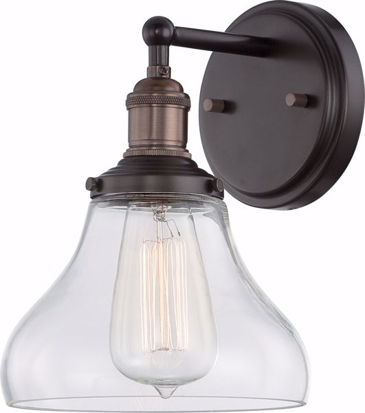 Picture of NUVO Lighting 60/5513 Vintage - 1 Light Sconce with Clear Glass - Vintage Lamp Included