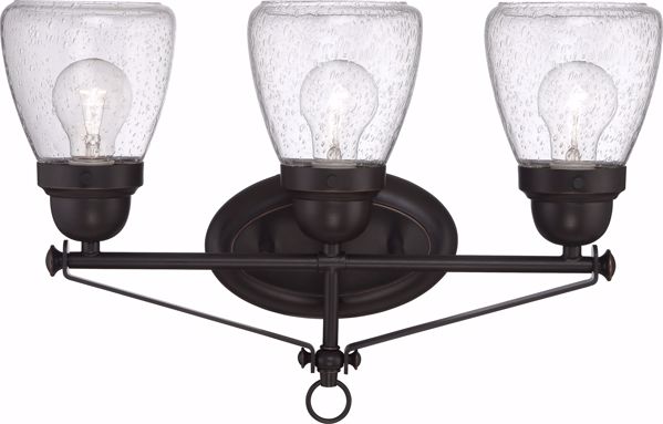 Picture of NUVO Lighting 60/5543 Laurel - 3 Light Vanity Fixture with Clear Seeded Glass