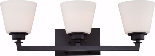 Picture of NUVO Lighting 60/5553 Mobili - 3 Light Vanity Fixture with Satin White Glass
