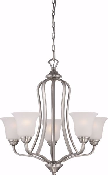 Picture of NUVO Lighting 60/5595 Elizabeth - 5 Light Chandelier with Frosted Glass