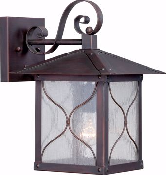 Picture of NUVO Lighting 60/5612 Vega 1 Light 9" Outdoor Wall Fixture with Clear Seed Glass