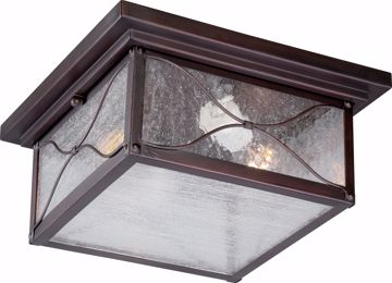 Picture of NUVO Lighting 60/5616 Vega 2 Light Outdoor Flush Fixture with Clear Seed Glass