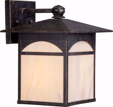 Picture of NUVO Lighting 60/5652 Canyon 1 Light 9" Outdoor Wall Fixture with Honey Stained Glass