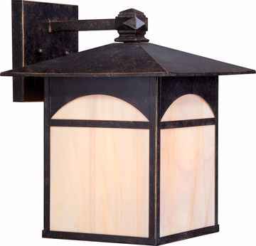 Picture of NUVO Lighting 60/5653 Canyon 1 Light 11" Outdoor Wall Fixture with Honey Stained Glass