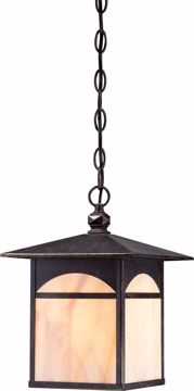 Picture of NUVO Lighting 60/5654 Canyon 1 Light Outdoor Hanging Fixture with Honey Stained Glass