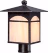 Picture of NUVO Lighting 60/5655 Canyon 1 Light Outdoor Post Fixture with Honey Stained Glass